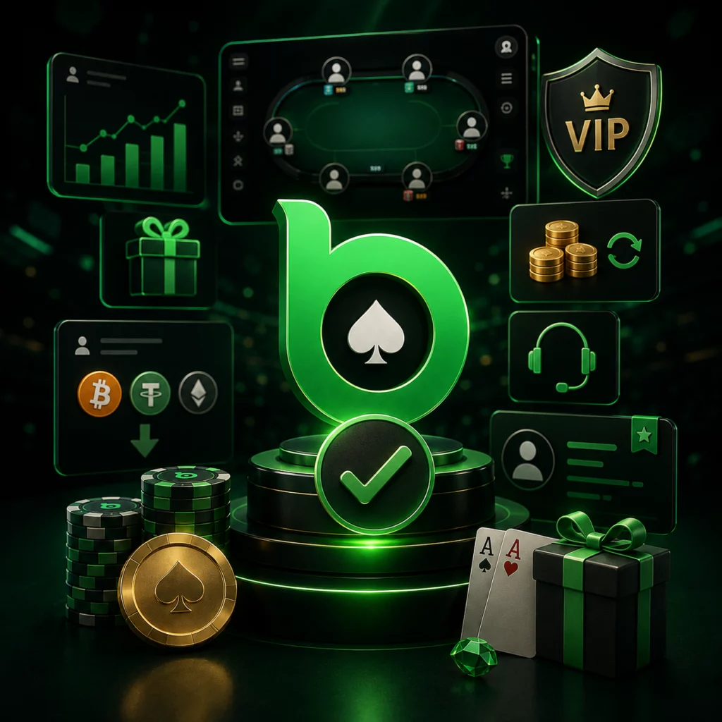 BCPoker account dashboard after registration