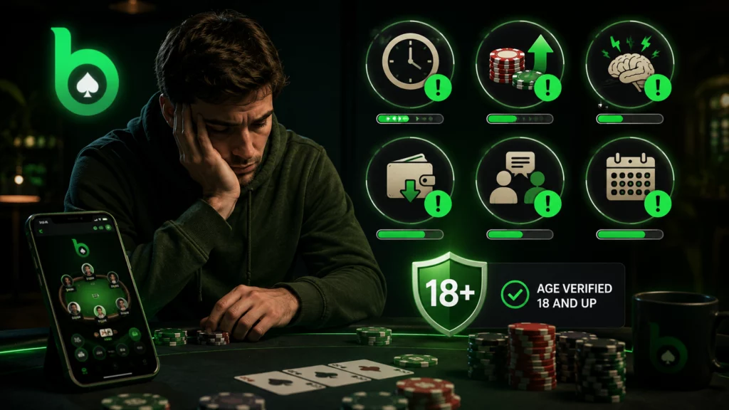 BC Poker responsible gaming warning signs risky play