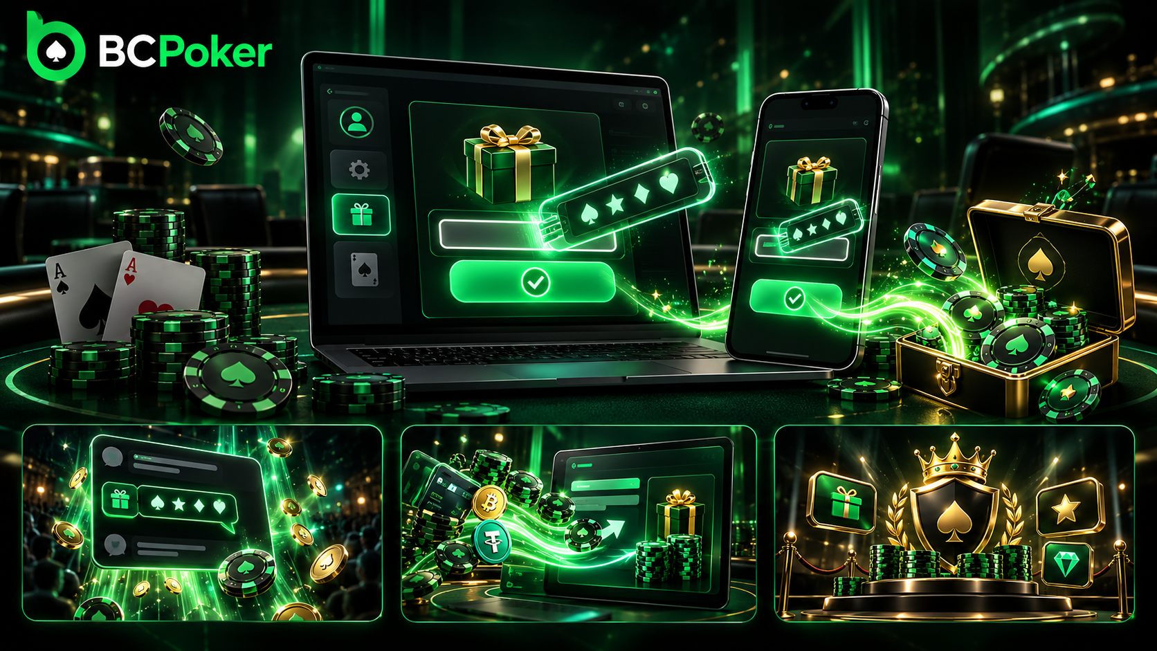 BCPoker redemption code entry steps